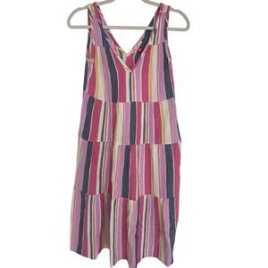 Marine Layer Cotton Gauze Corinne V-Neck Tiered Relaxed Maxi Dress Size XS